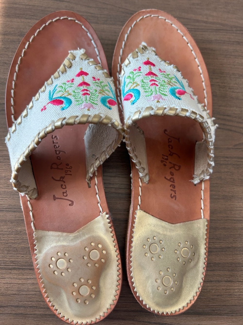 Jack Rogers Parrots Dress Sandals sz 8.5MJack Rogers Parrots Dress Sandals sz 9 - Picture 4 of 7